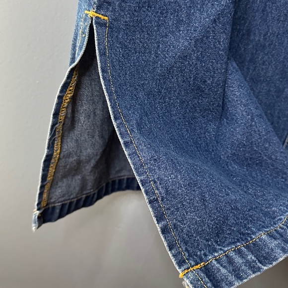 OFNY Denim Maxi Skirt Women’s M Y2K Cargo Side Pockets Jean Skirt mid rise - Picture 3 of 7